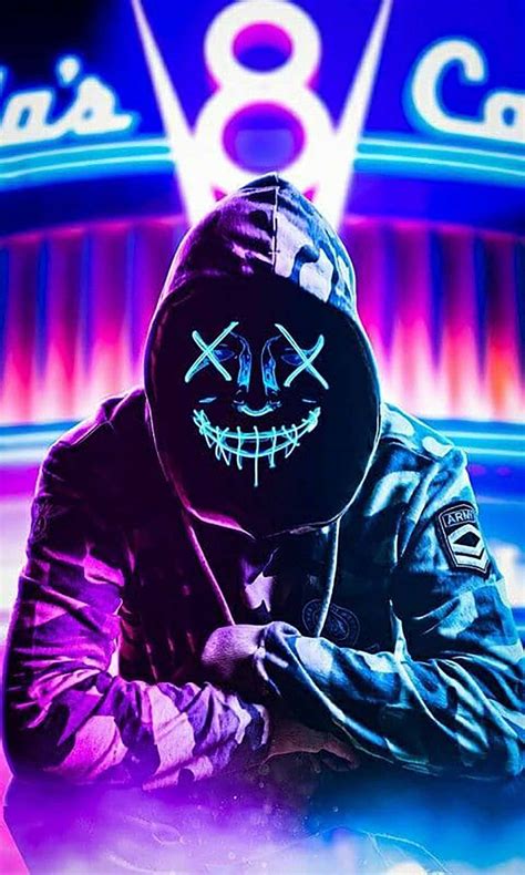 Hacker Mask Neon Wallpapers - Wallpaper Cave