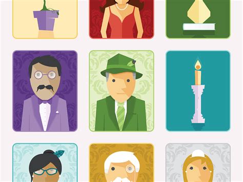 Clue Characters (3/3) by Emily Loper on Dribbble