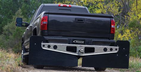 ROCKSTAR Hitch Mounted Mud Flaps | Best Fit Truck Mud Flaps