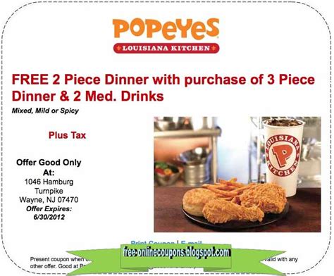 Printable Coupons 2019: Popeyes Chicken Coupons