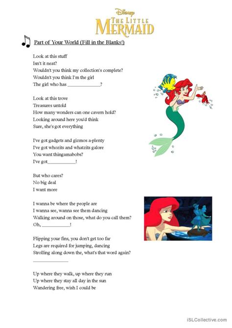 Little Mermaid Part Of Your World Lyrics