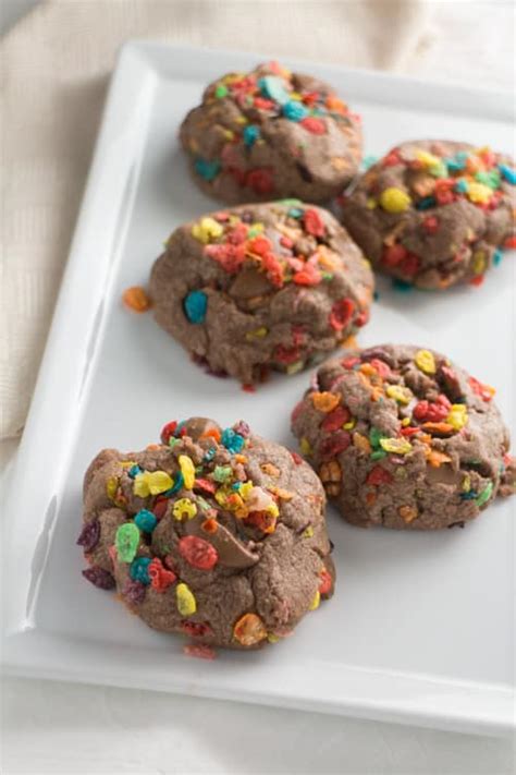 FRUITY PEBBLES Chocolate Pudding Cookies - Brooklyn Farm Girl