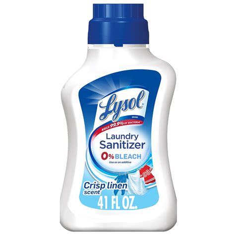 Lysol Laundry Sanitizer, Crisp Linen, 41 oz, Eliminates Odors and Kills ...