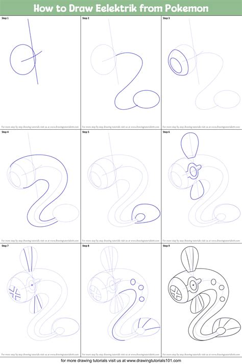 How to Draw Eelektrik from Pokemon (Pokemon) Step by Step