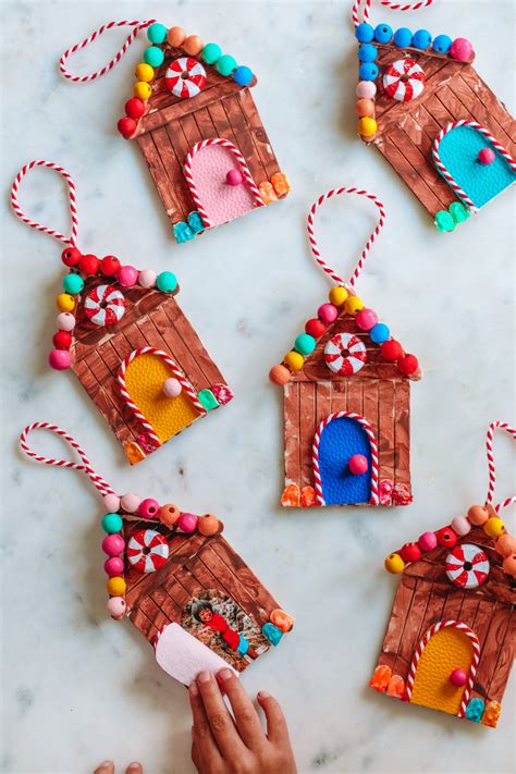 DIY Popsicle Stick Gingerbread House Ornaments | Studio DIY | Bloglovin’