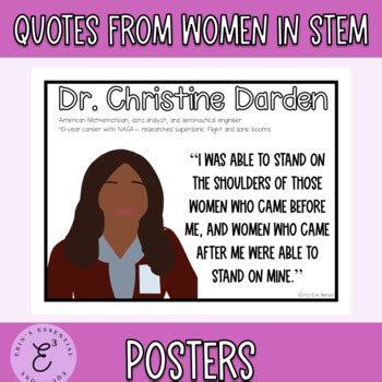 Quotes from Women in STEM Posters by Erin's Essential Equations | TpT