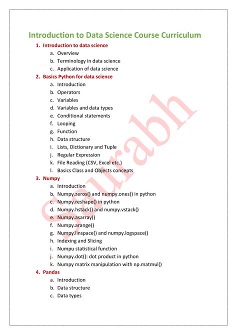 Data Science Full Syllabus - Introduction to Data Science Course ...