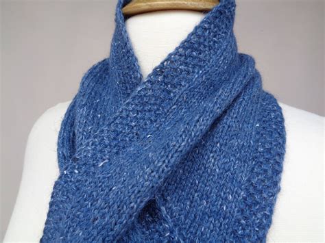 Keyhole Scarf Knitting Pattern Stockinette With Seed Stitch - Etsy