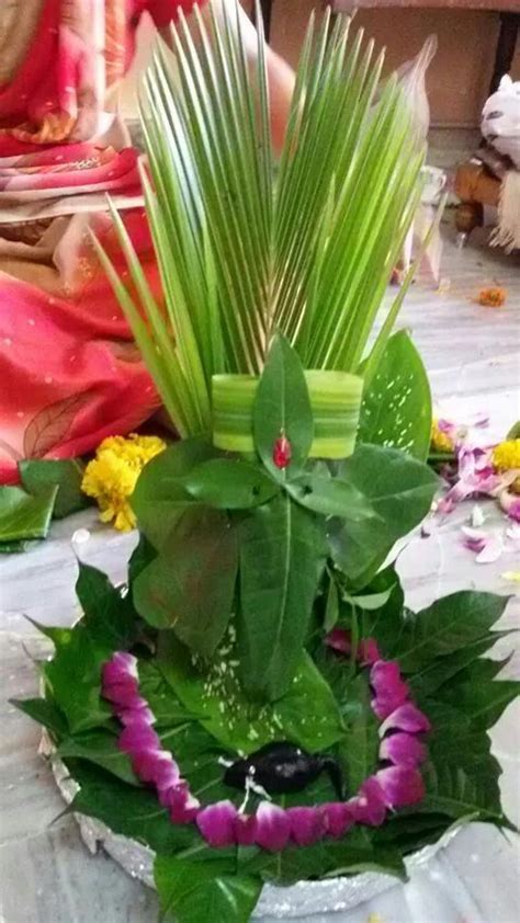 Vinayagar chathurthi | Leaf art, Festival decorations, Wedding basket