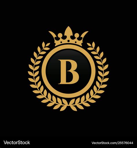 Letter b crown logo Royalty Free Vector Image - VectorStock