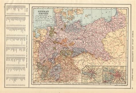 1914 Antique GERMANY Map Prussia Bavaria Map German Empire Map 9994 ...