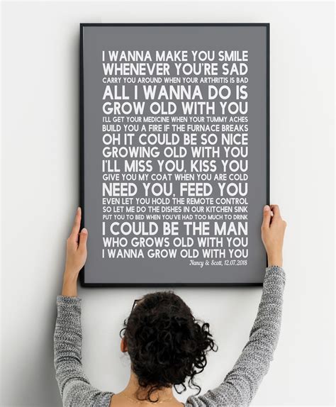 Custom song Lyrics for Wall Art by SkyPrintArt | Song lyric print ...