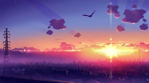 Anime Scenery Sunset 4k Wallpaper,HD Anime Wallpapers,4k Wallpapers ...