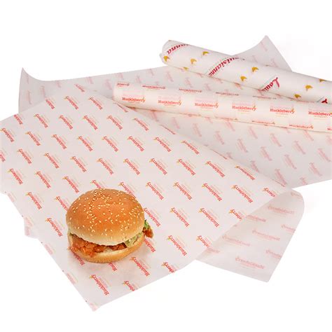 Food Grade Printed Greaseproof Paper Burger Wrapping Paper - Burger ...