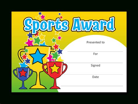 School Sports Award Certificate - Superstickers regarding Top Baseball ...