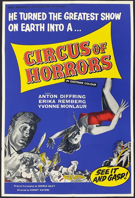 CIRCUS OF HORRORS (1960) Original Vintage Film Movie Poster | Picture ...