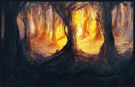 The tree is on fire | Fire painting, Forest drawing, Fire drawing