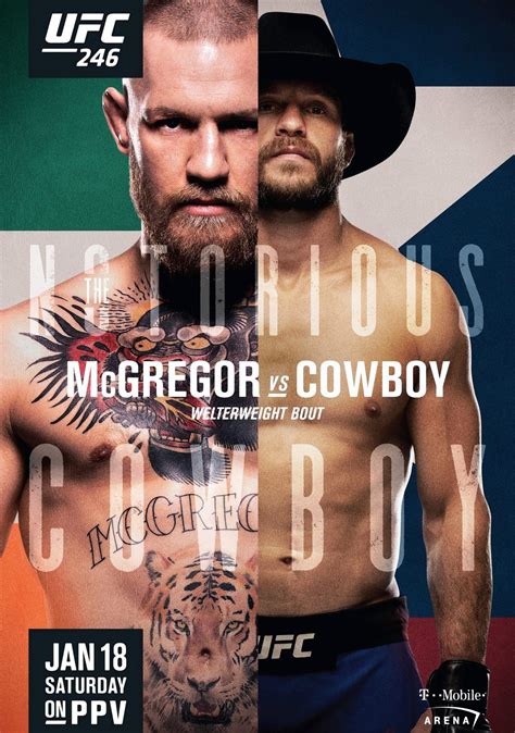 UFC 246 Conor McGregor vs. Donald Cowboy Cerrone Poster | prints4u