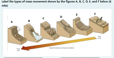 Solved Label the types of mass movement shown by the figures | Chegg.com