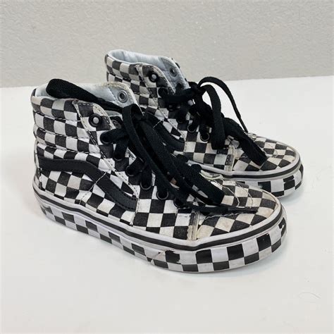 Vans Checkered All Over Print High Top Sneakers size 12