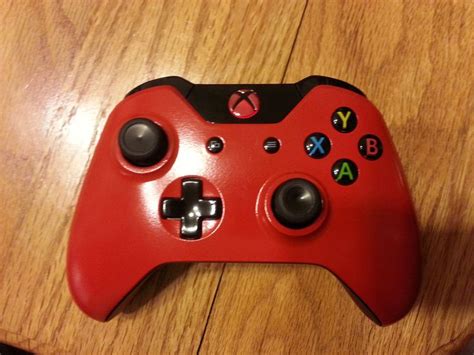 Custom Red Xbox One controller with red led | Xbox one controller, Xbox ...