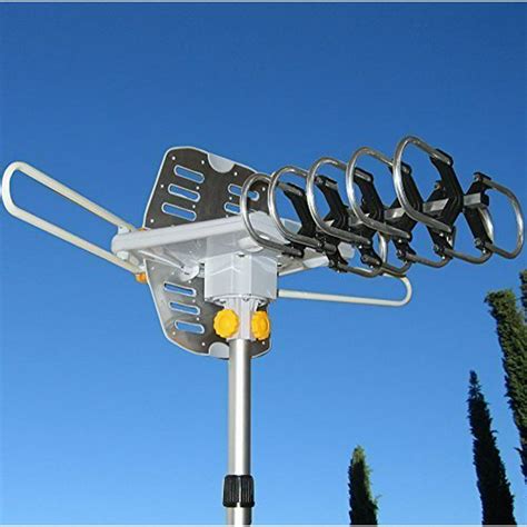 Able Signal Amplified HD Digital Outdoor HDTV Antenna with Motorized ...