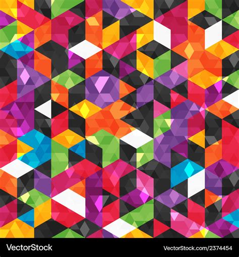 Colorful abstract pattern with geometric shapes Vector Image