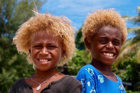 The Melanesian people, the only ethnic group to possess both dark skin ...