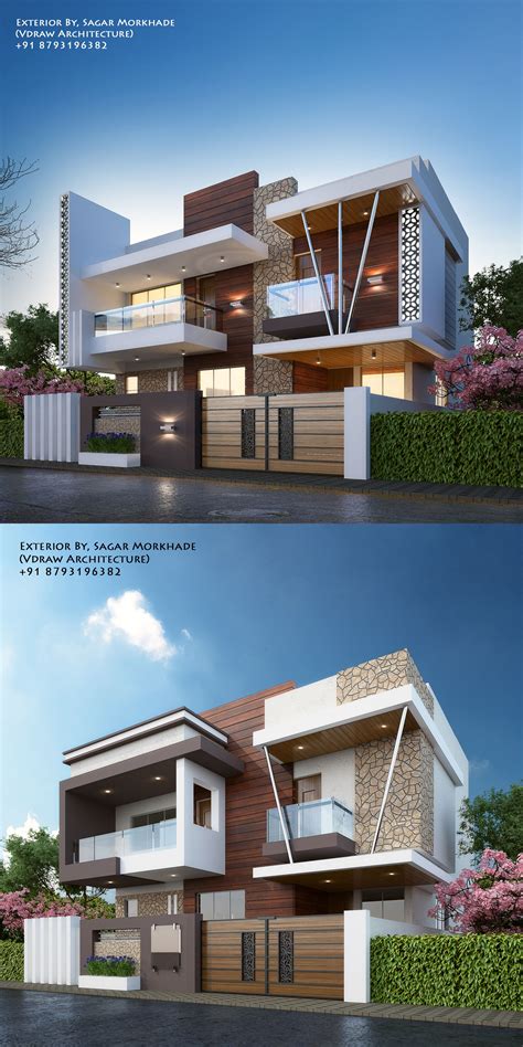 Exterior Modern Bungalow Design In India – BESTHOMISH