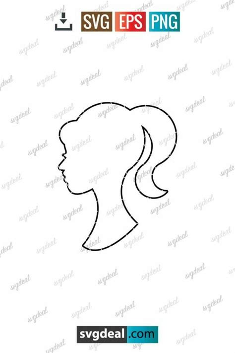 Barbie Head Outline - Free SVG Files