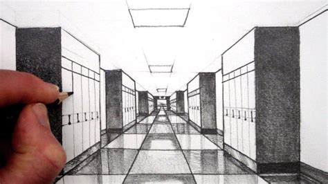 How to Draw 1-Point Perspective for Beginners: A Hallway in 2019 ...