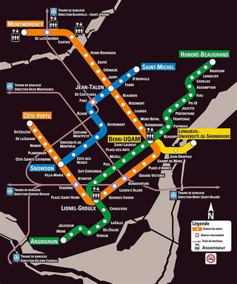 Montreal Metro Map - Montreal Travel Guide