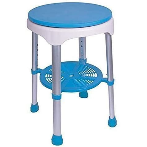 Healthline Easy Swivel Shower Stool with 360 Degree Padded Rotating ...