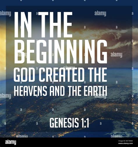 In the beginning God created the heavens and the earth Genesis 1:1 ...