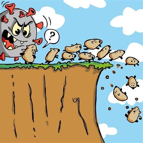 Lemming Jumping Off Cliff