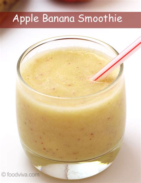 Apple Banana Smoothie Recipe - Creamy Thick Smoothie with Orange Juice