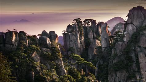 Sunrise in Huangshan yellow mountains, Anhui Province, China | Windows ...