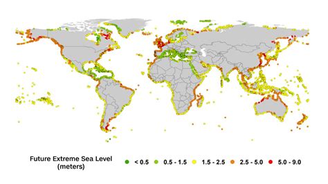 Global Sea Level Rise Map - Joli Rowena