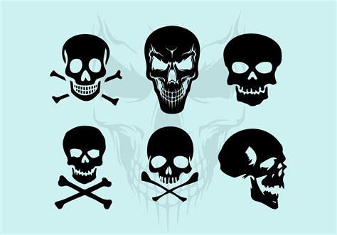 Vector Skull Silhouette Illustrations - Download Free Vector Art, Stock ...