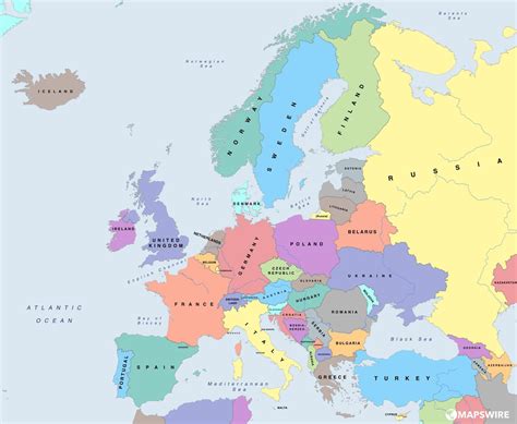 Europe Map 2024 With Countries And Cities - Brena Clareta