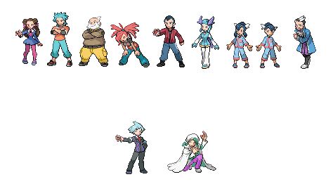 Hoenn Gym Leaders sprites by PokemonHoenn on DeviantArt