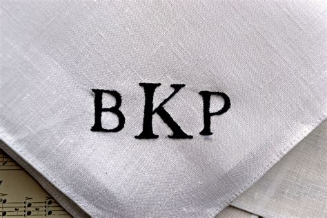 Etiquette for Handkerchief Monograms – Broiderie Stitch