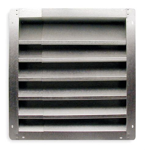 Flanged, Surface Mount, 40"H 28"W Non-Drnbl GSteel Intake Louver ...