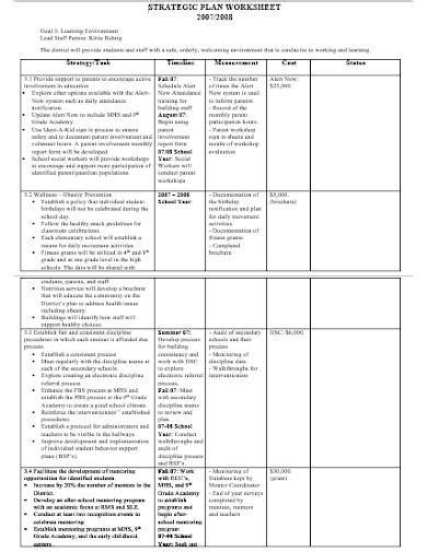 FREE 10+ School Strategic Plan Samples in Google Docs | MS Word | Pages ...