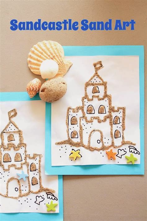 Resultado de imagen para sand castles art activity | Preschool crafts ...