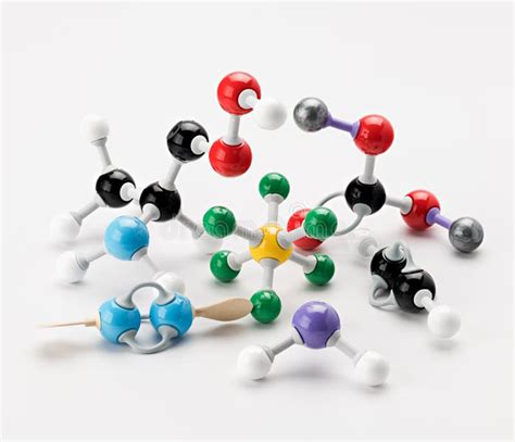 Collection of Chemical Models of Atoms that are Colorful Stock Photo ...