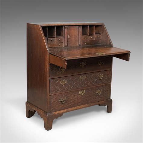 Georgian Antique Bureau, English Oak Writing Desk, as272a2602 / LFA ...