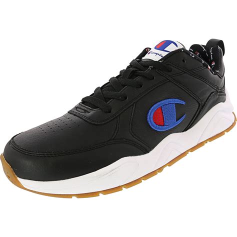 Champion Men's 93Eighteen Black Ankle-High Leather Sneaker - 12M ...