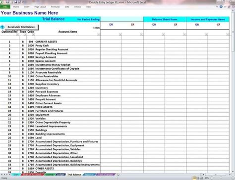 Simple Double Entry Bookkeeping Spreadsheet Spreadsheet Downloa simple ...