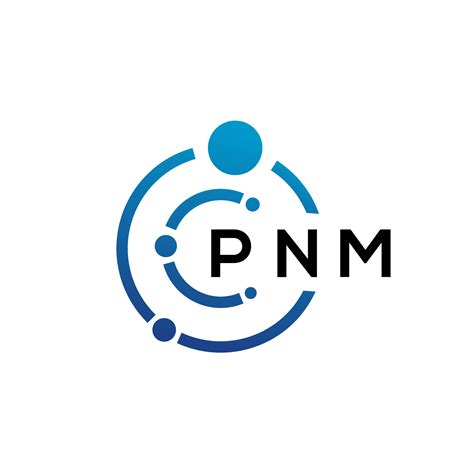 PNM letter technology logo design on white background. PNM creative ...